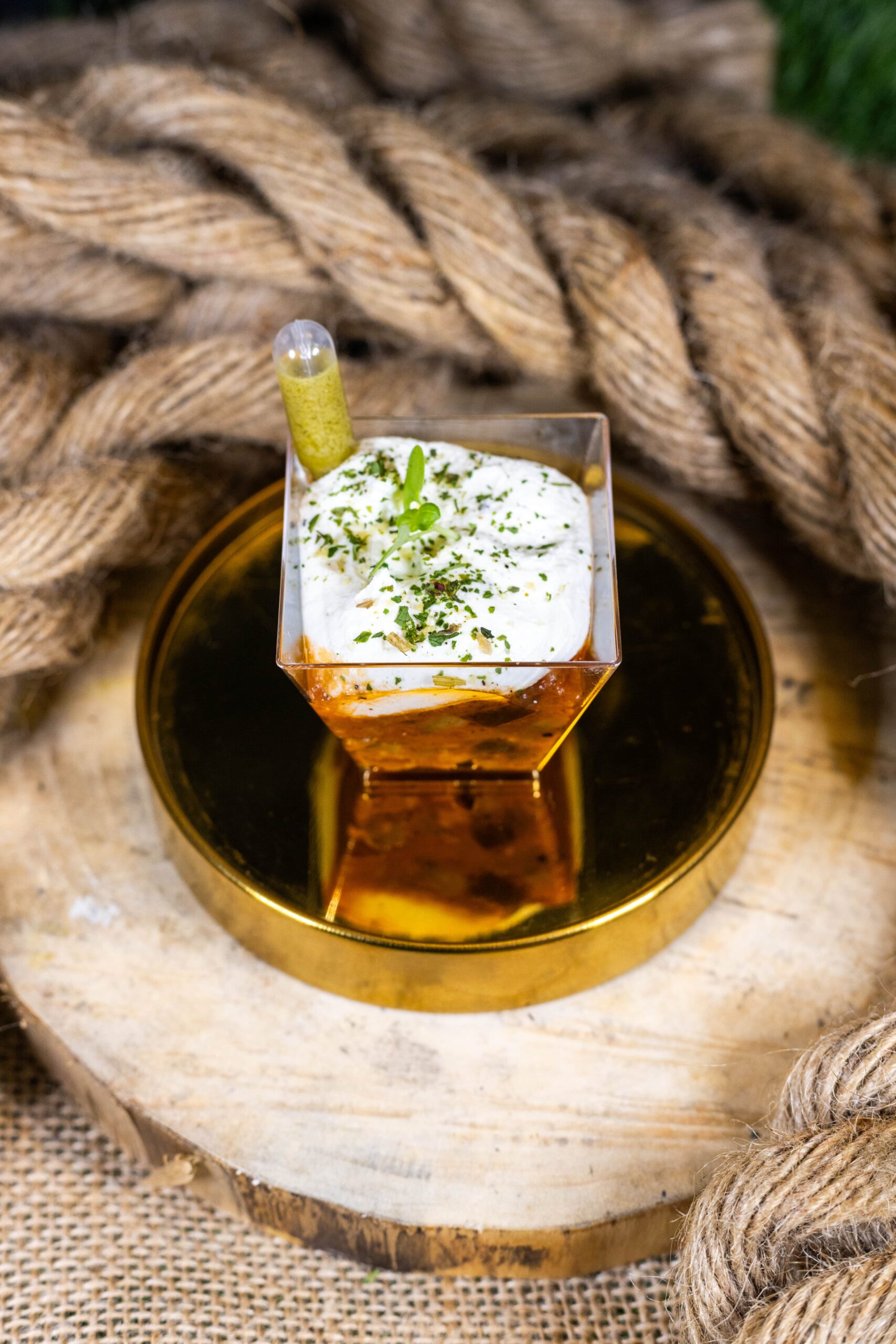 verrine-gourmande Verrine gourmande avec sa pipette de pesto