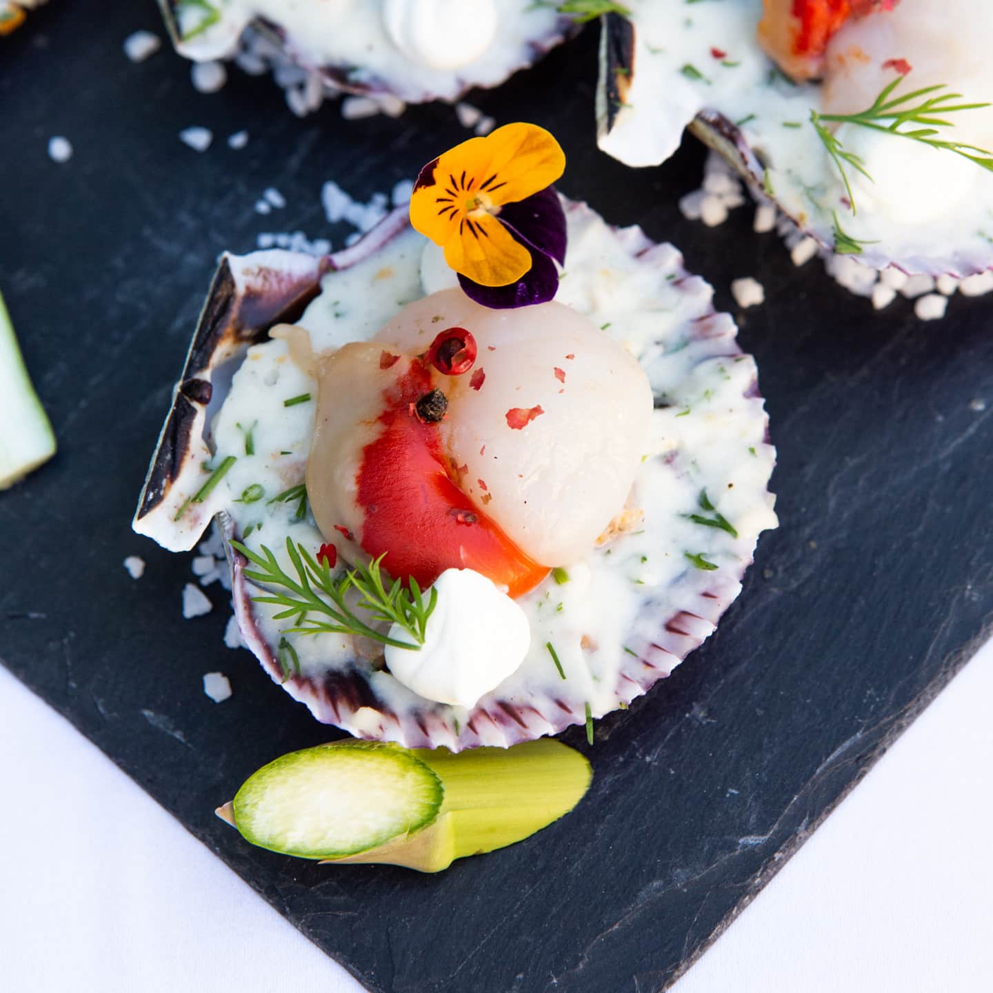 Coquille Saint-Jacques préparées par nos chefs